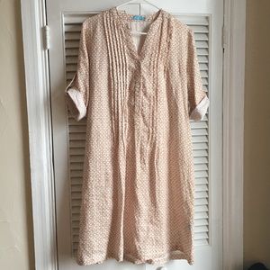 J. McLaughlin Riviera Pleat Front Linen Dress, M